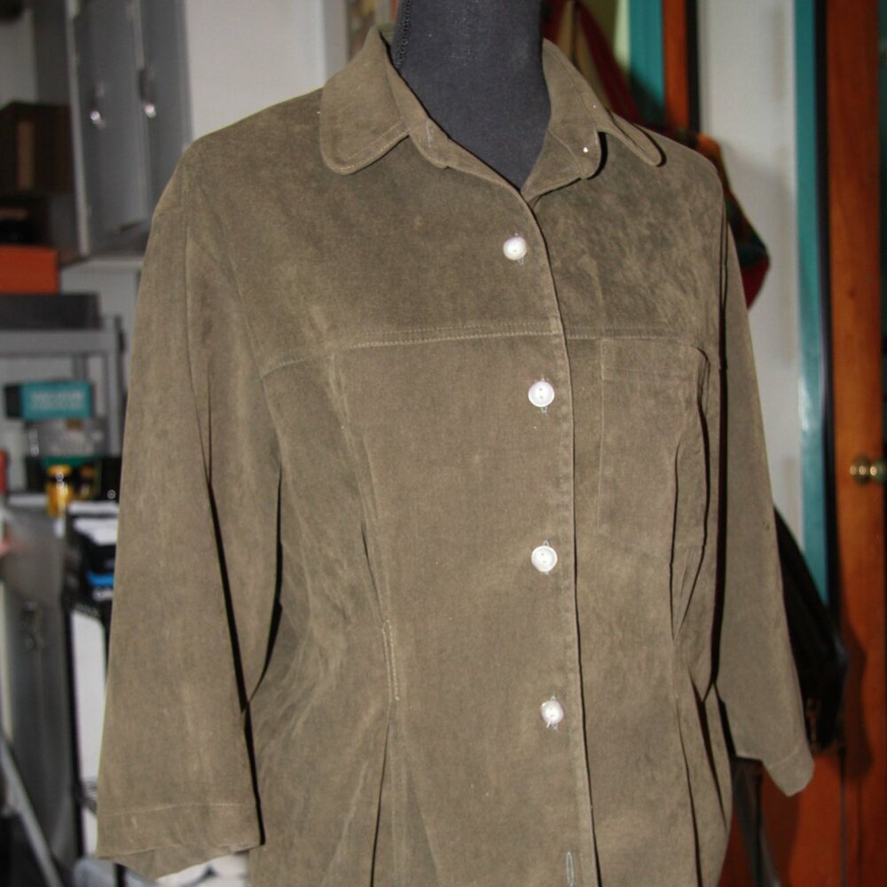 J Jill Blouse/ Jacket Olive Green size Small